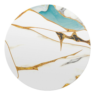 Ochranná podložka na podlahu kulatá Mramorové vzory