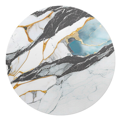 Ochranná podložka pod židli kulatá Mramorové žíly