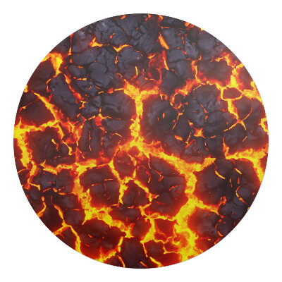 Podložka pod židli kulatá Zářící láva
