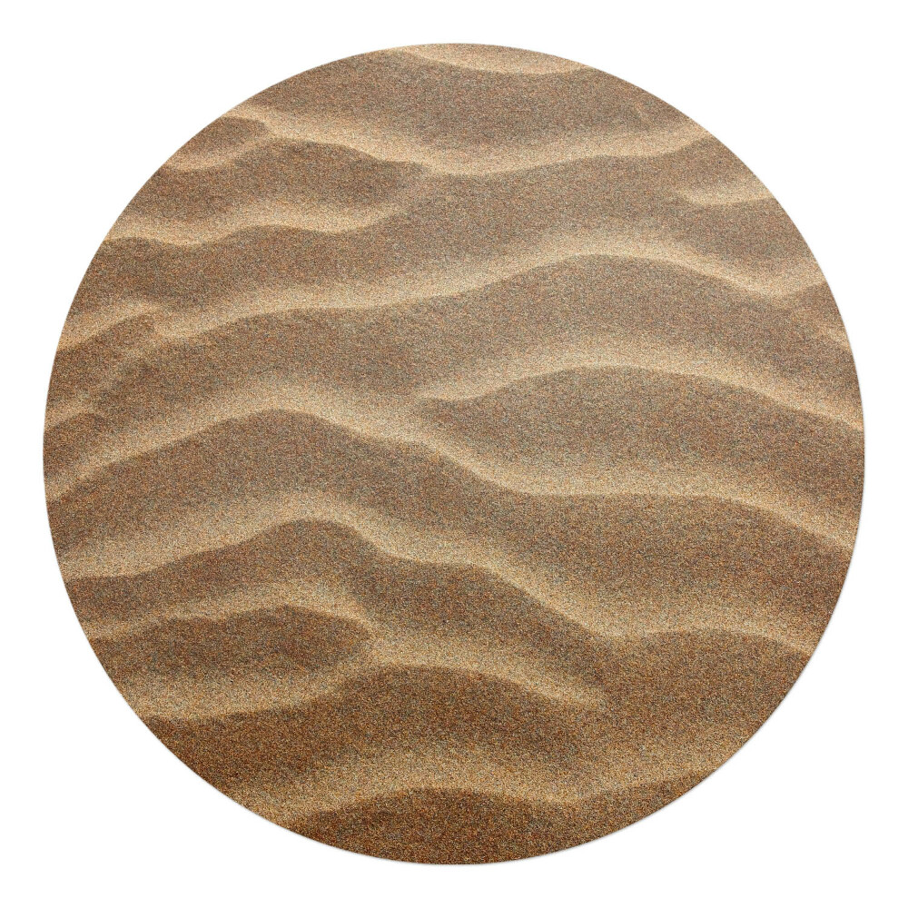 Podložka pod křeslo kulatá Vlnité vzory písku