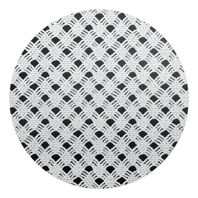 Podložka pod křeslo kulatá Prolamovaný síťovaný vzor