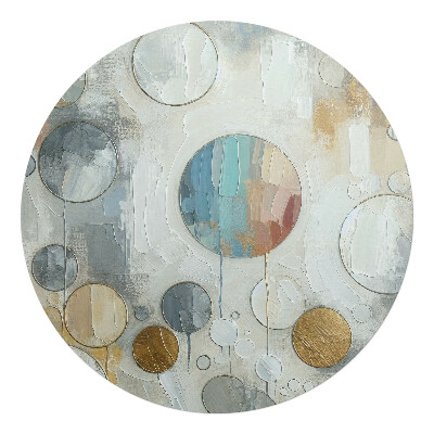 Ochranná podložka na podlahu kulatá Abstraktní kruhy