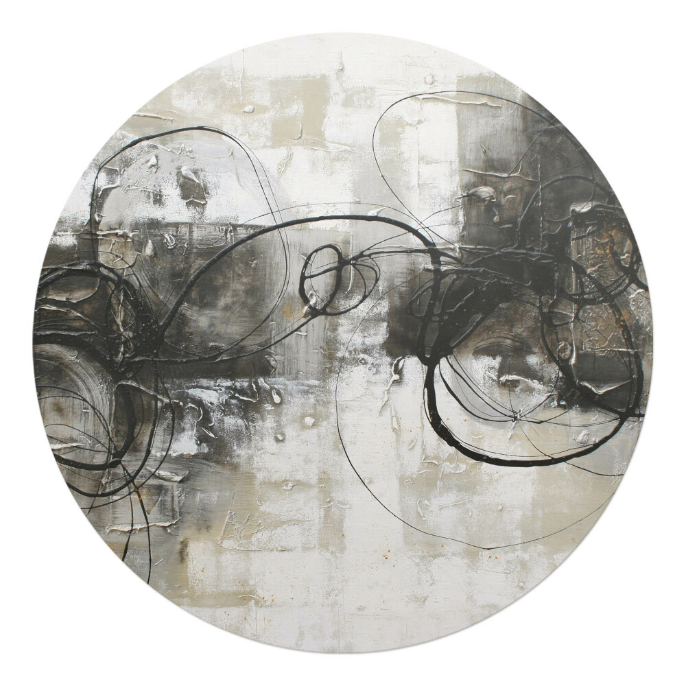 Ochranná podložka pod židli kulatá Abstraktní linie