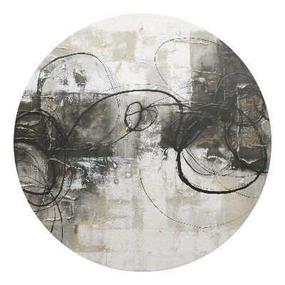Ochranná podložka pod židli kulatá Abstraktní linie