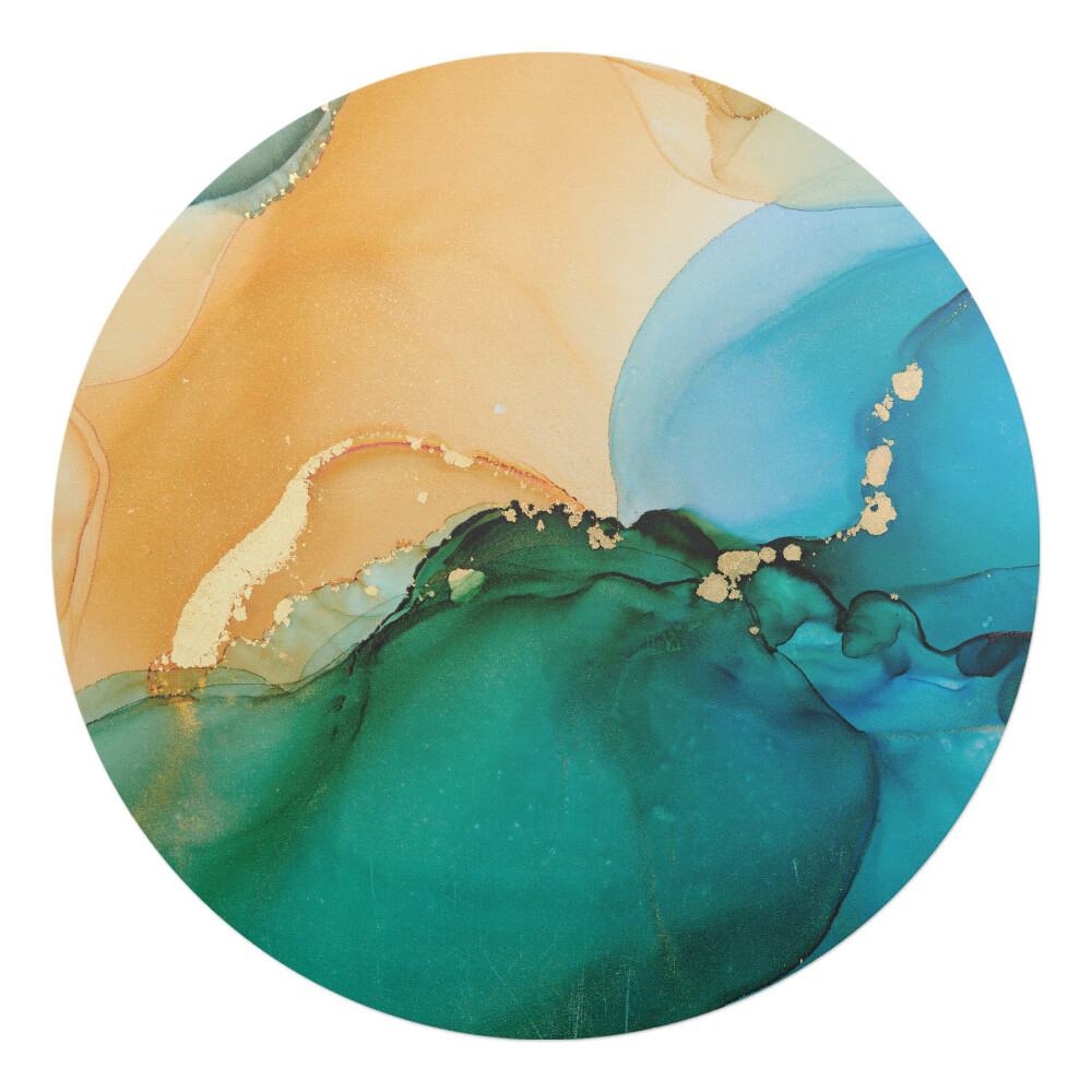 Ochranná podložka na podlahu kulatá Abstraktní vlny