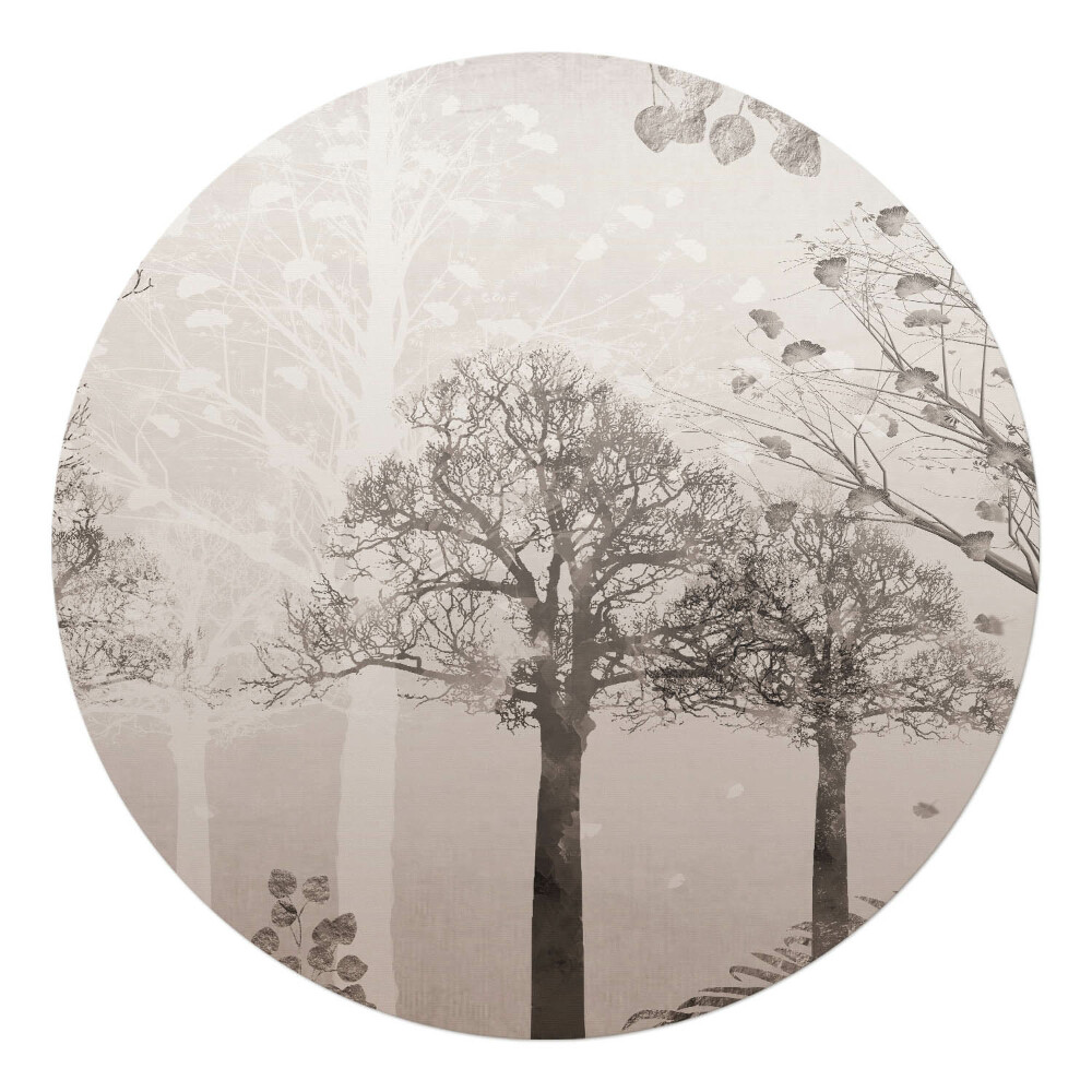 Ochranná podložka na podlahu kulatá Otisk stromu