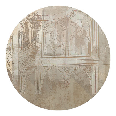 Ochranná podložka na podlahu kulatá Gotická architektura