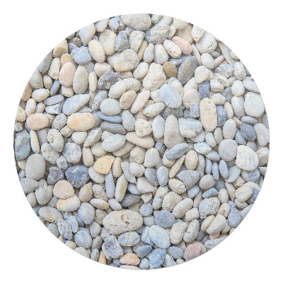 Podložka pod křeslo kulatá Kameny na pláži