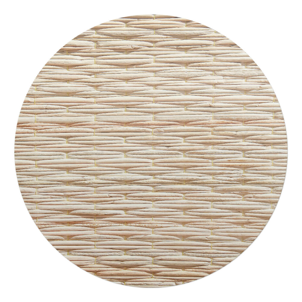 Podložka pod židli kulatá Přírodní cop