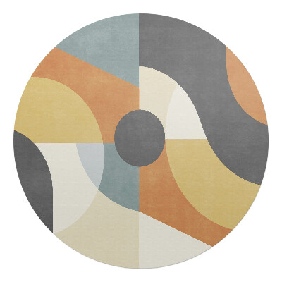 Podložka pod židli kulatá Geometrické oblouky