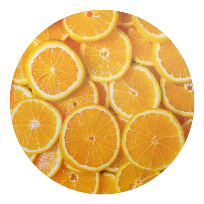 Ochranná podložka pod židli kulatá Plátky citrusů
