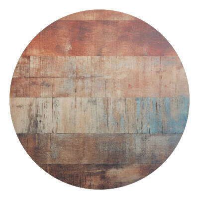 Ochranná podložka pod židli kulatá Staré dřevěné pásy