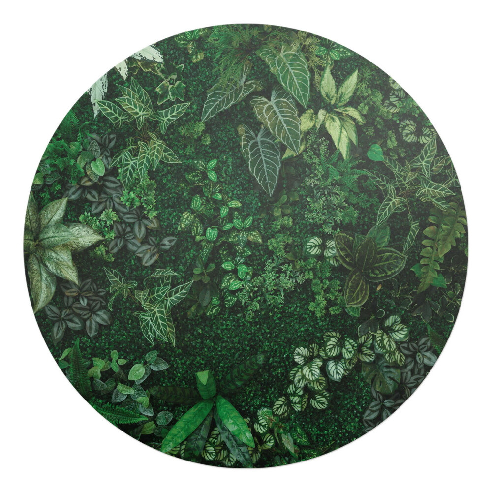 Ochranná podložka na podlahu kulatá Listnatá zeď