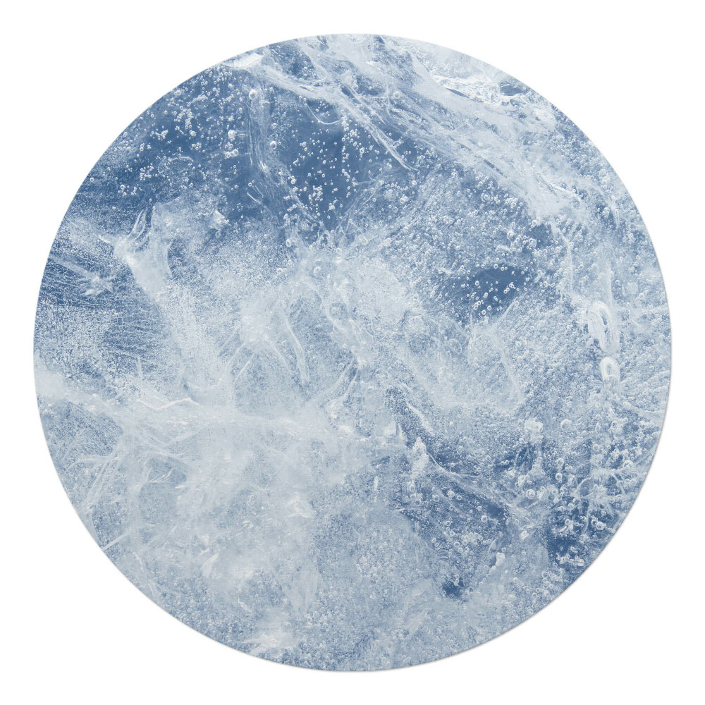 Podložka pod křeslo kulatá Ledové vzory přírody
