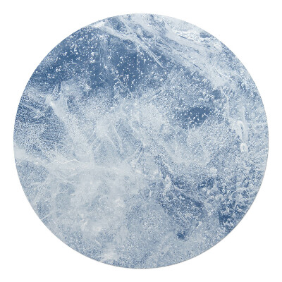 Podložka pod křeslo kulatá Ledové vzory přírody