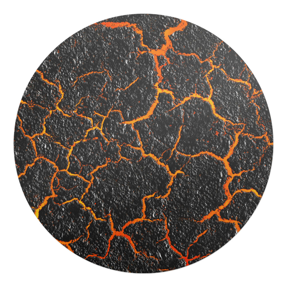 Podložka pod židli kulatá Popraskaná láva