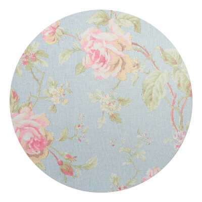 Ochranná podložka pod židli kulatá Květiny na pastelovém pozadí