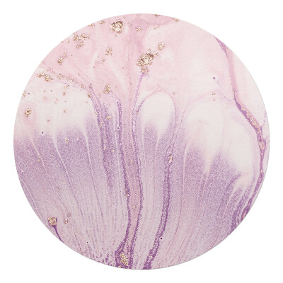 Ochranná podložka na podlahu kulatá Mramorový květinový vzor