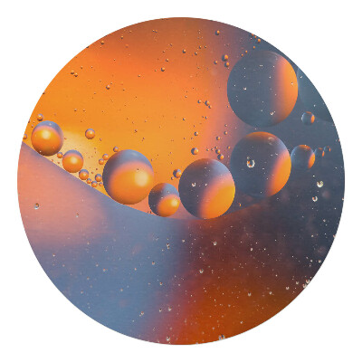 Podložka pod židli kulatá Bublina abstrakt