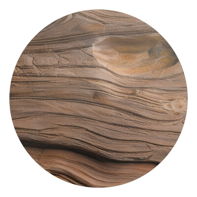 Podložka pod křeslo kulatá Dřevěná zrna přírody