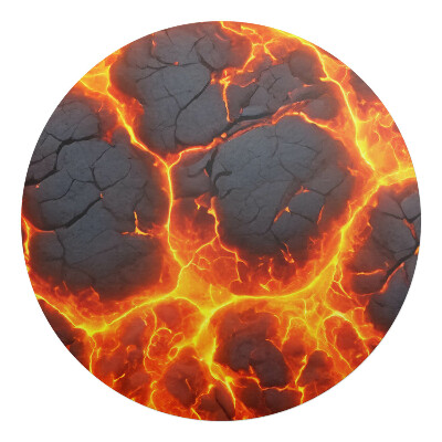 Ochranná podložka na podlahu kulatá Lávové trhliny