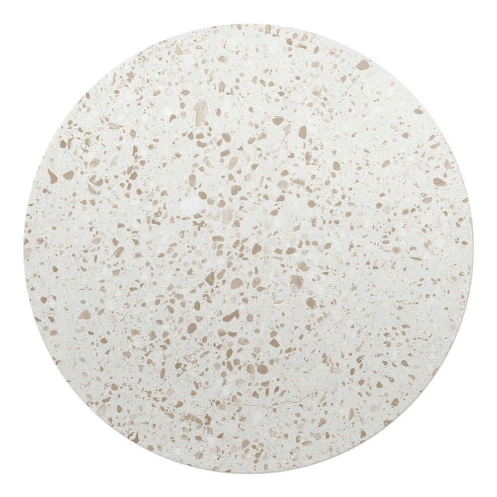 Podložka pod židli kulatá Světlé teracové tečky
