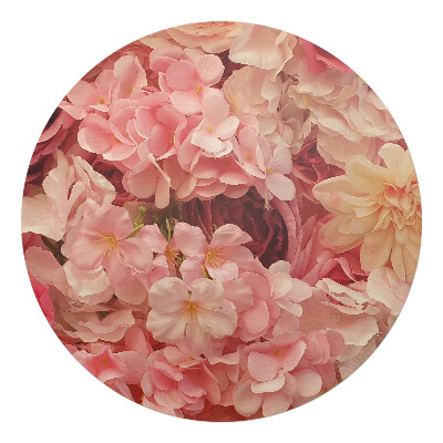 Podložka pod židli kulatá Kytice květin