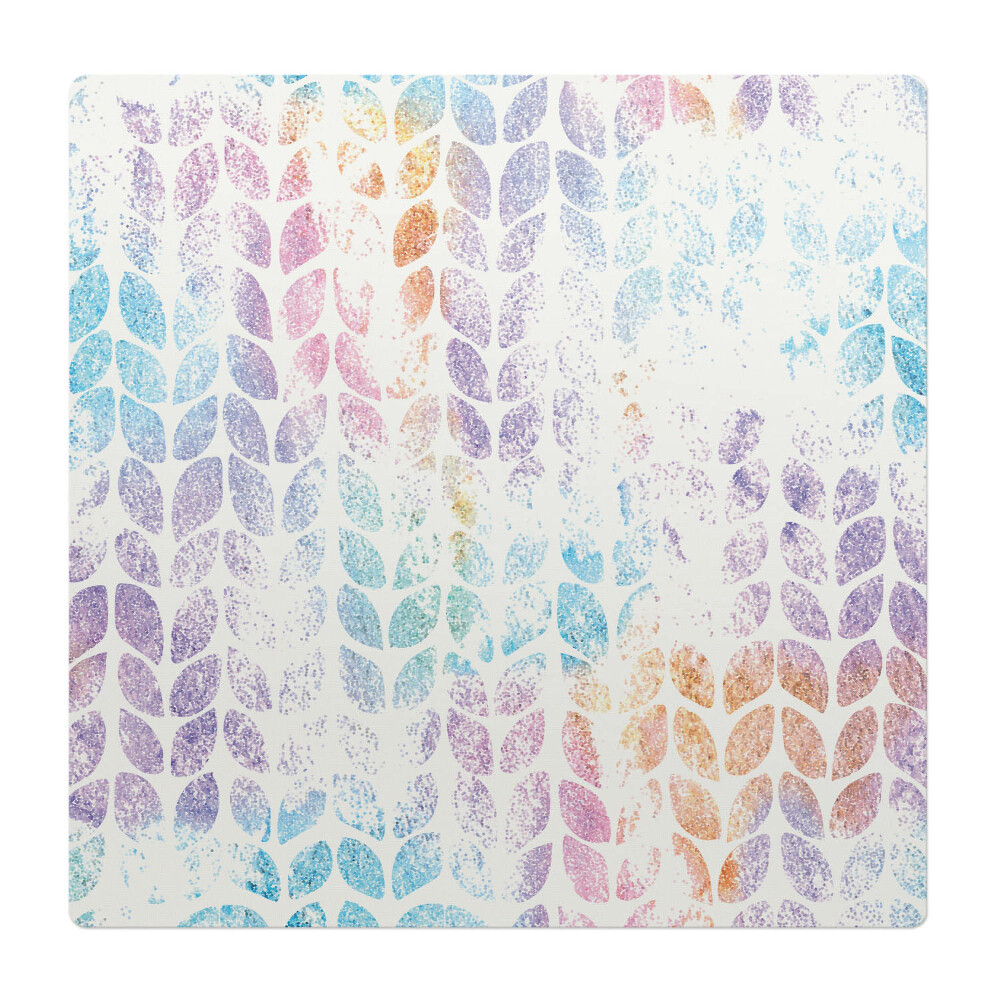 Podložka pod židli Listy v pastelových barvách