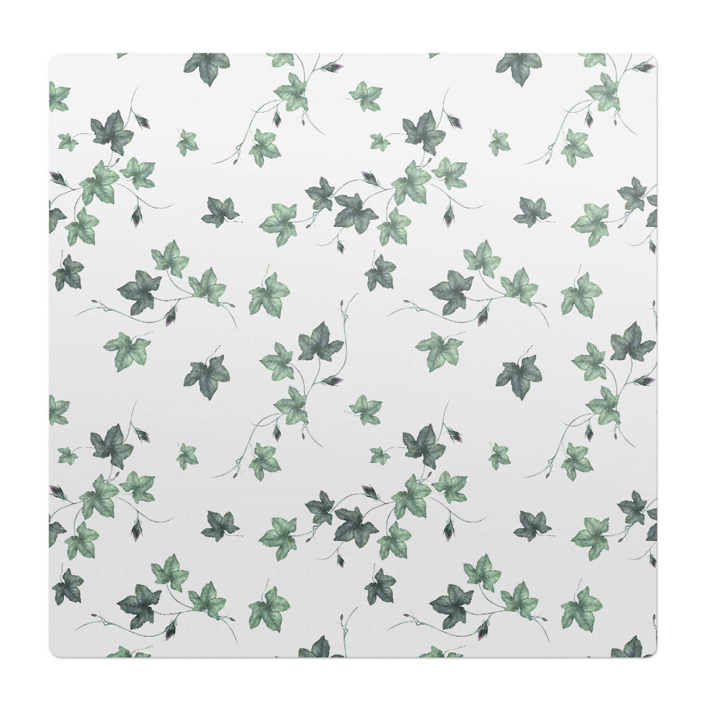 Ochranná podložka pod židli Listy břečťanu na bílém