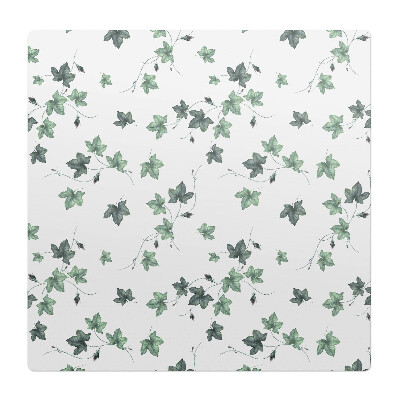 Ochranná podložka pod židli Listy břečťanu na bílém