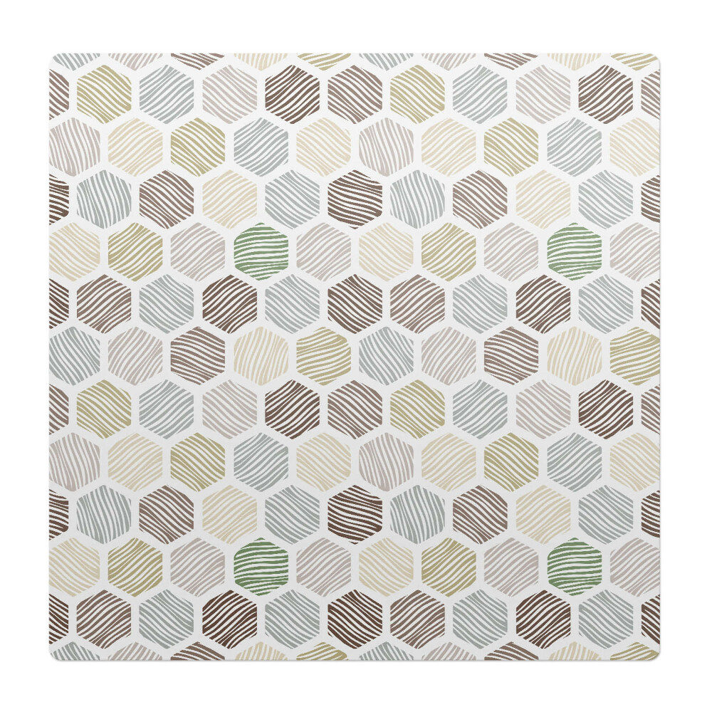 Podložka pod křeslo Šestiúhelníky s pruhy