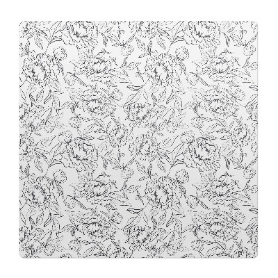 Podložka pod židli Květinový vzor obrysu