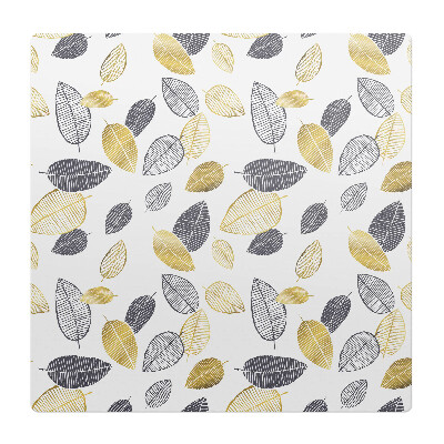 Podložka pod židli Listový retro vzor