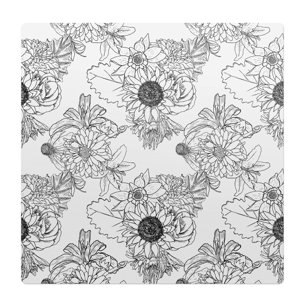 Podložka pod židli Květinový lineární vzor