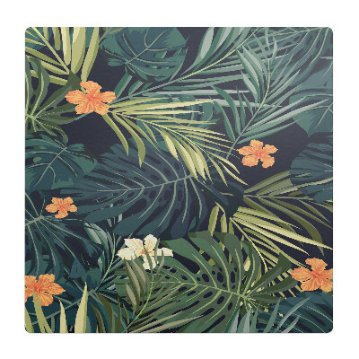 Podložka pod židli Listy tropických květin