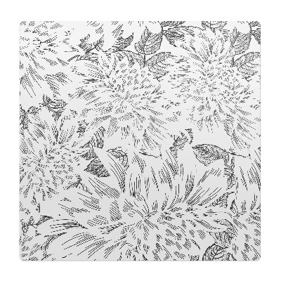 Ochranná podložka pod židli Skica květinových listů