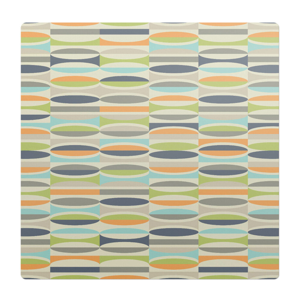 Podložka pod židli Oválný retro vzor