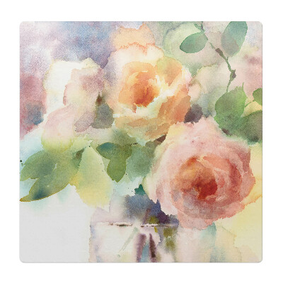 Podložka pod židli Akvarelové květiny