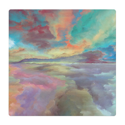 Ochranná podložka pod židli Mraky v pastelových barvách