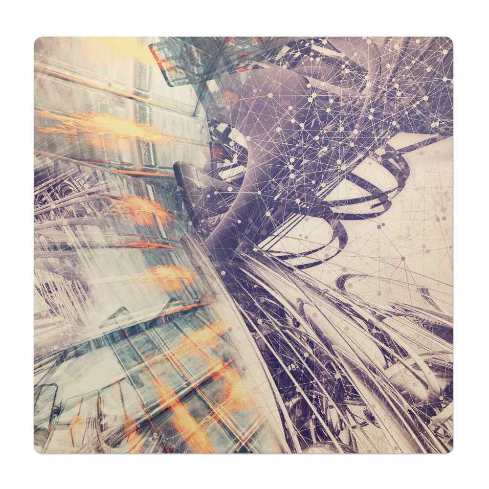 Ochranná podložka na podlahu Abstraktní síť čar