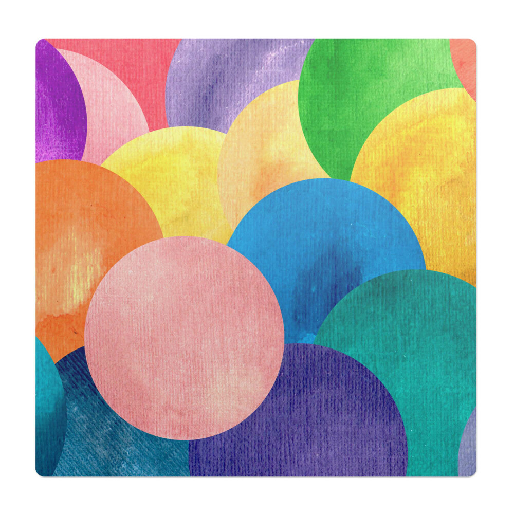 Ochranná podložka pod židli Barevné kruhy