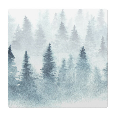 Podložka pod křeslo Akvarel mlha les