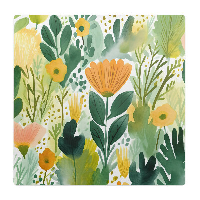 Podložka pod židli Akvarel květinová louka