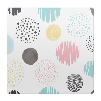 Podložka pod křeslo Barevné kruhy a vzory