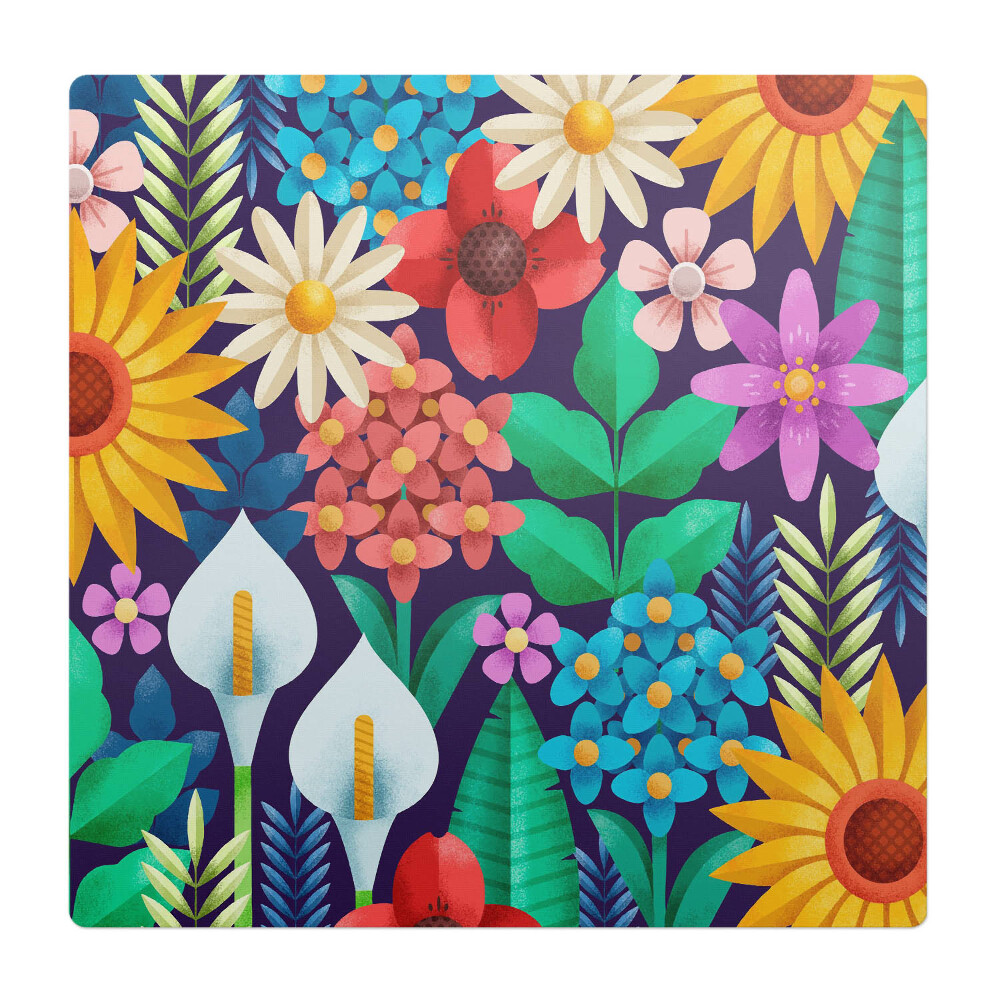 Ochranná podložka pod židli Retro květinový vzor