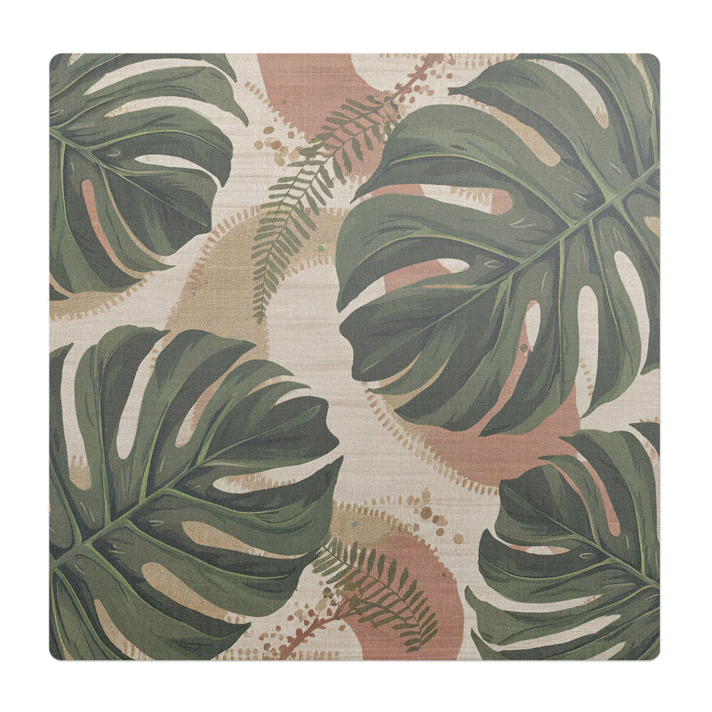 Ochranná podložka pod židli Listy monstery retro