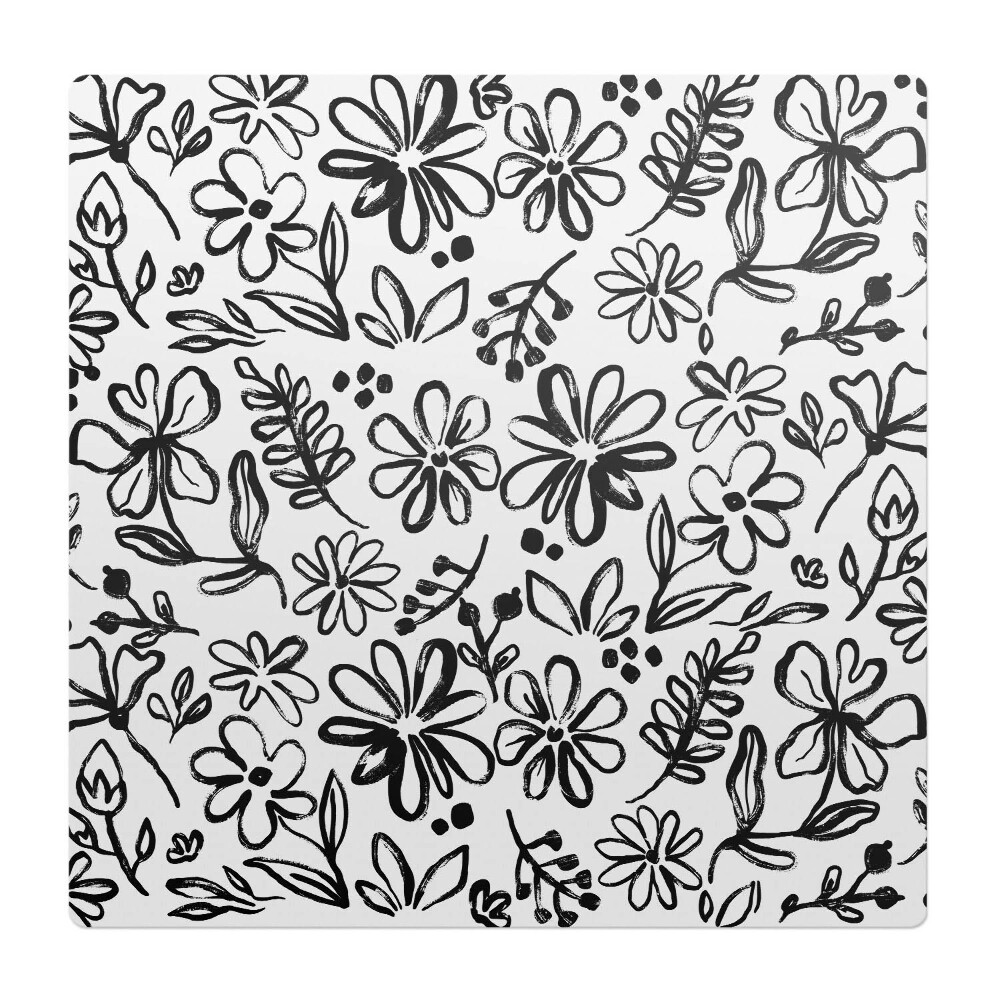 Ochranná podložka pod židli Květinová skica