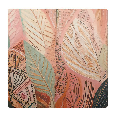 Ochranná podložka pod židli Listy v abstrakci