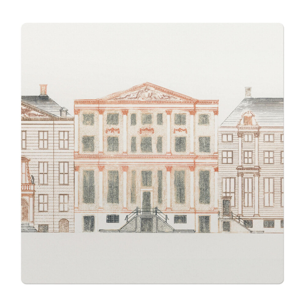 Ochranná podložka pod židli Kresba činžovních domů