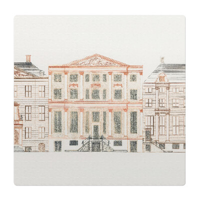 Ochranná podložka pod židli Kresba činžovních domů